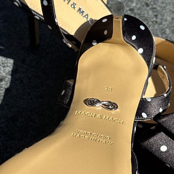 Mach & Mach 85MM Polka Dot Bow Pump Heels - Picture 4 of 8